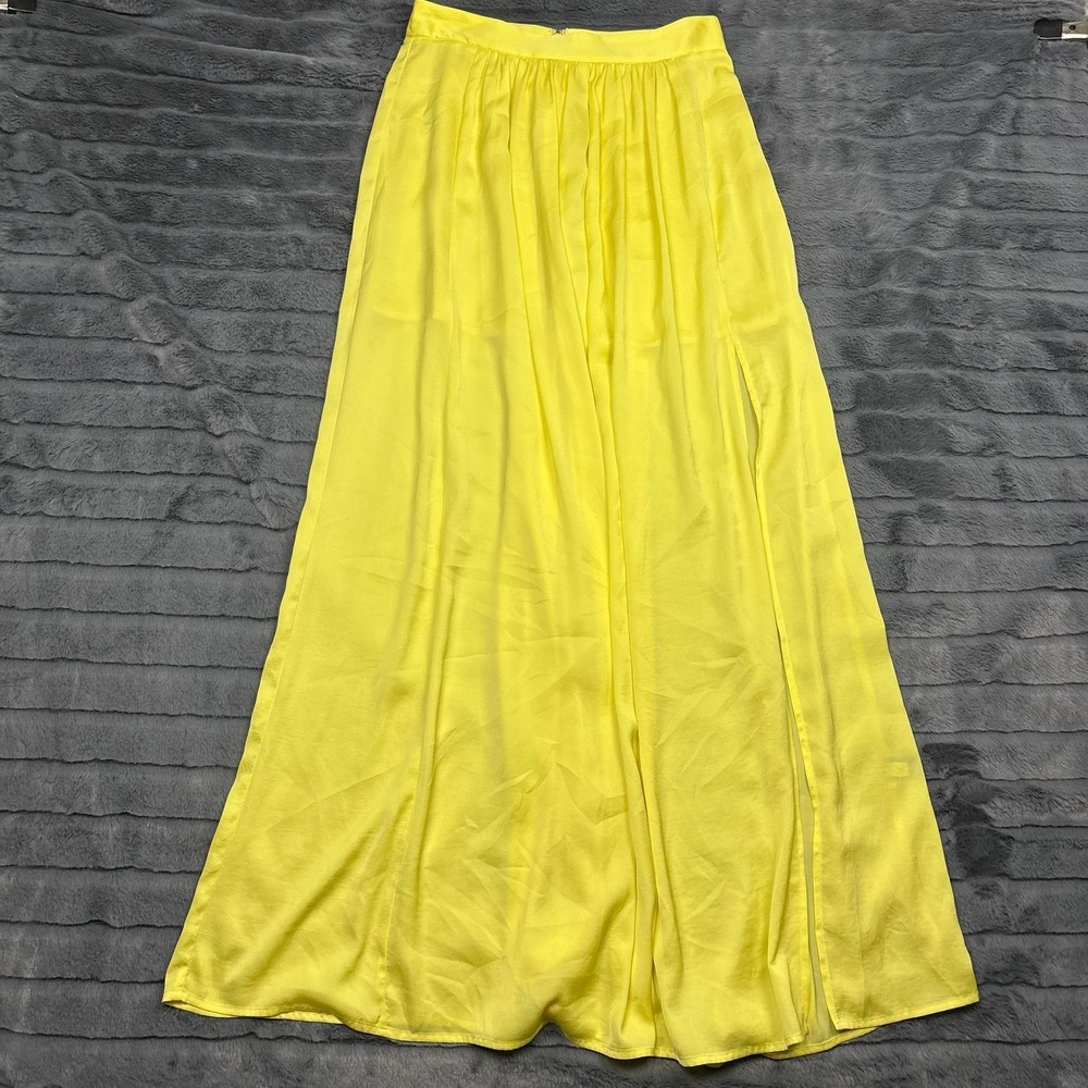 Victoria's Secret Yellow High Waisted Side Slit Maxi Skirt Womens Size 0